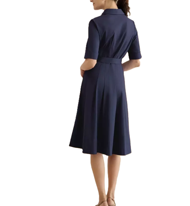 HOBBS LONDON Petites Brigitta Concealed Button Shirt Dress MSRP $335