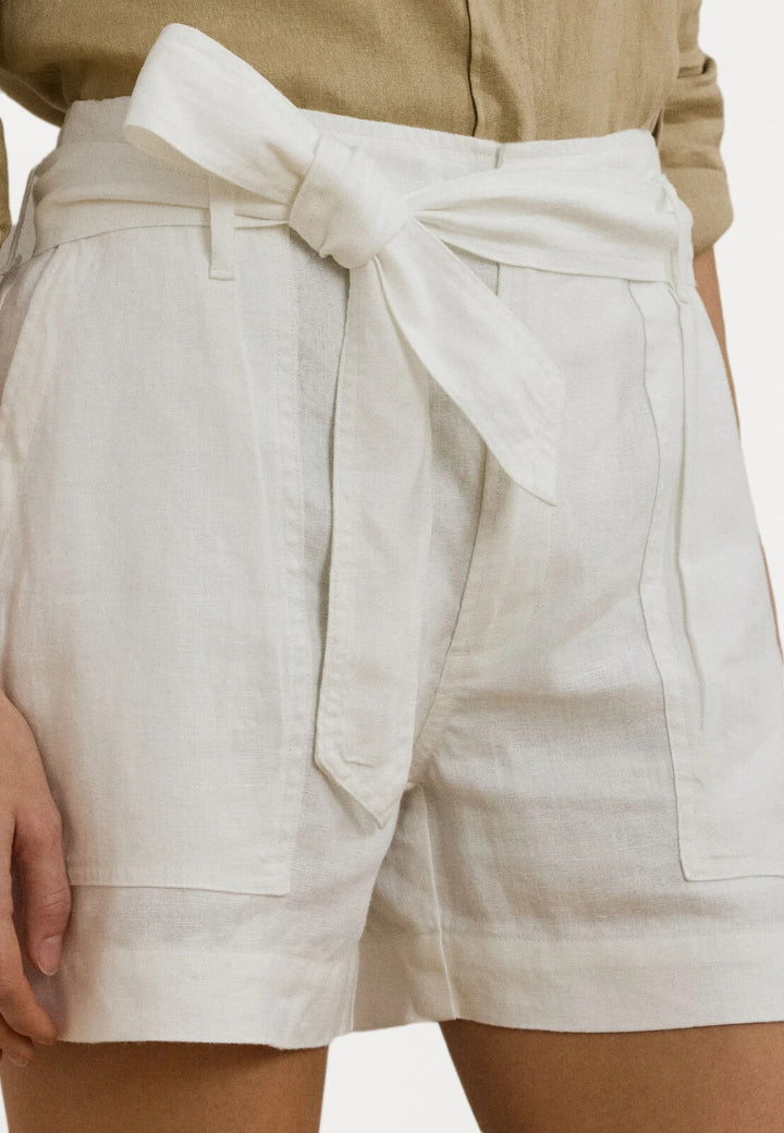 Lauren Ralph Lauren Belted Linen Shorts MSRP $99
