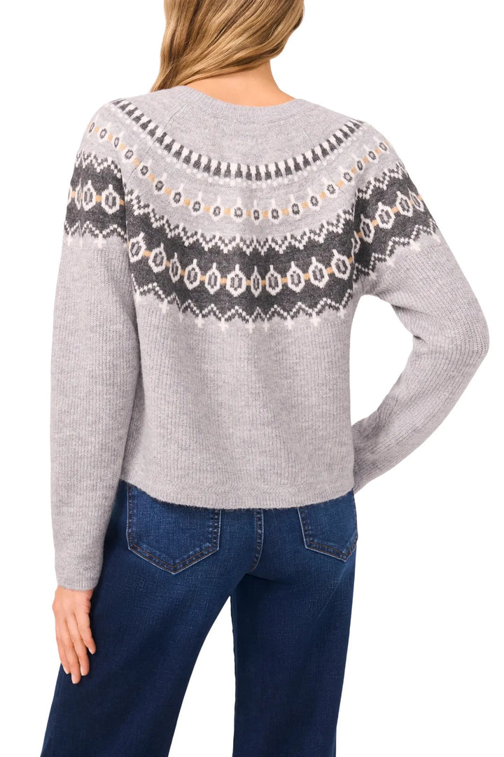 CeCe Fair Isle Raglan Cardigan MSRP $79