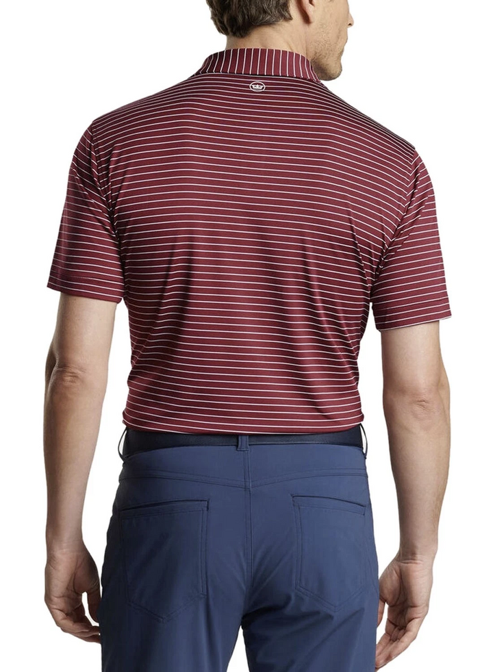 Peter Millar Duet Performance Jersey Stripe Polo Shirt MSRP $105