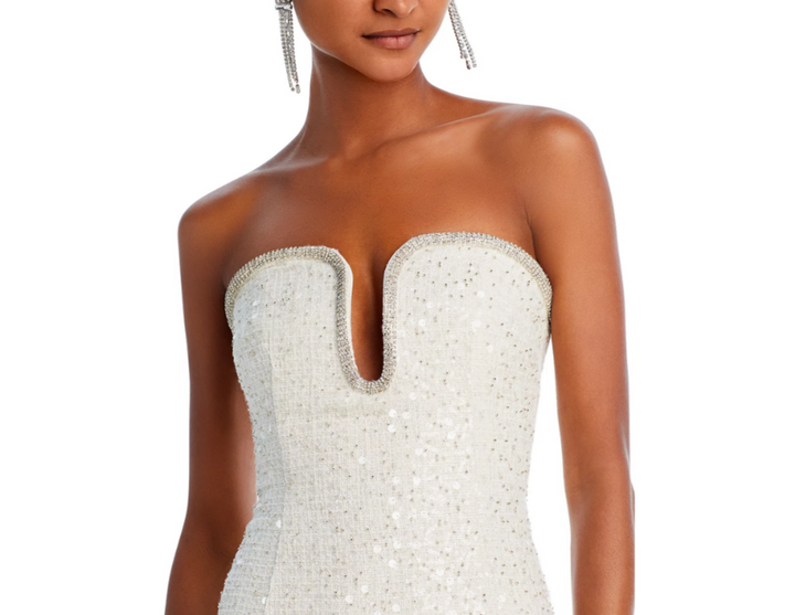 Self-Portrait Embellished Boucle Midi Sheath Dress MSRP $615