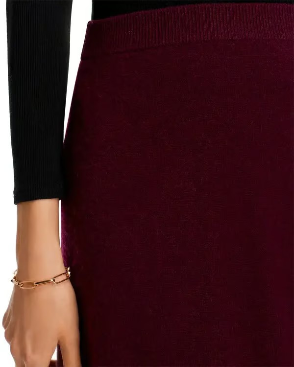C by Bloomingdale's Cashmere MIDI Skirt MSRP $168