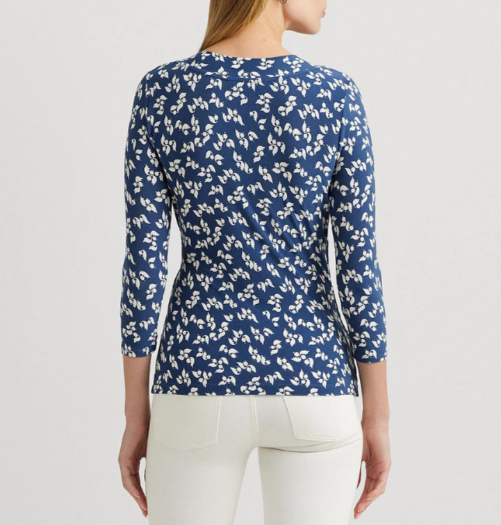 Lauren Ralph Lauren Floral Faux-Wrap Top MSRP $99