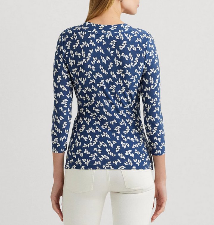 Lauren Ralph Lauren Floral Faux-Wrap Top MSRP $99