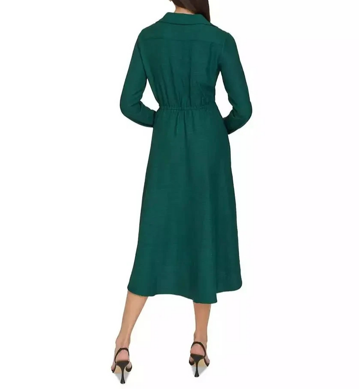 Calvin Klein Women's Pull-on Long-Sleeve A-Line Dress MSRP $134