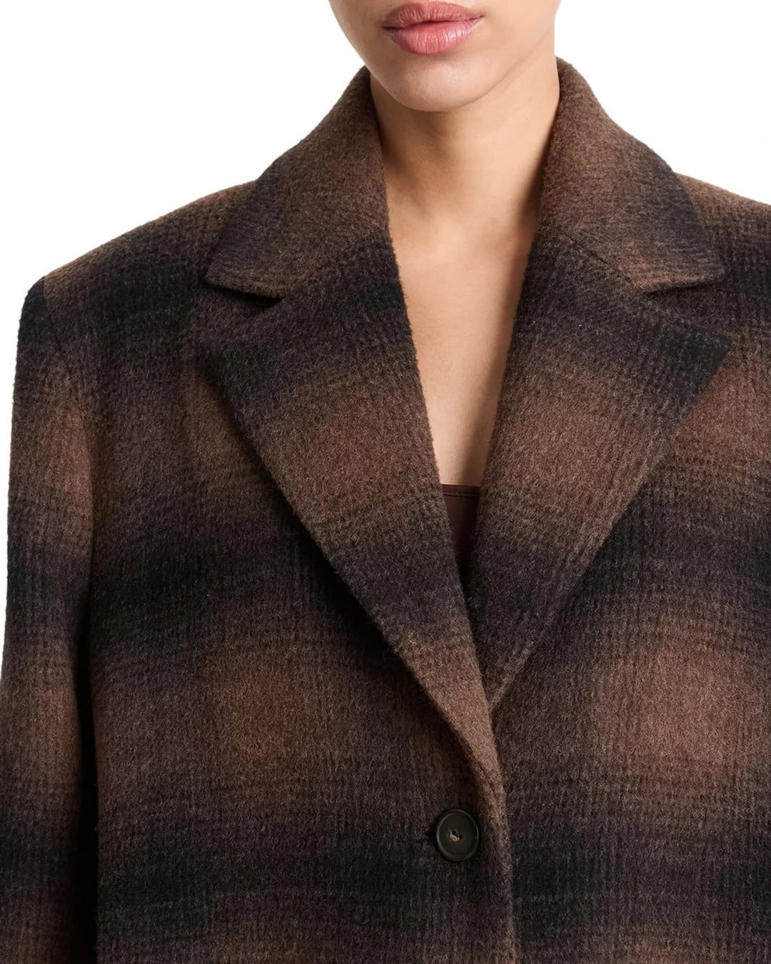 Vince Shadow Plaid Car Coat MSRP $895