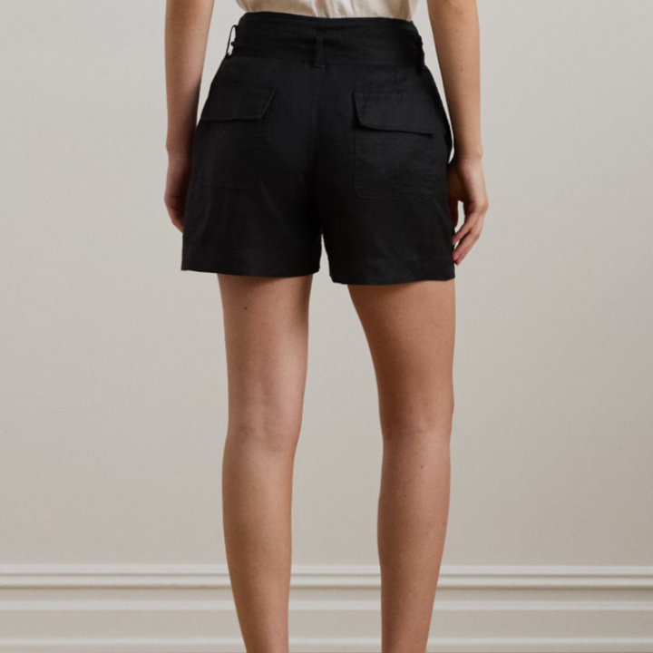 Lauren Ralph Lauren Belted Linen Short MSRP $79