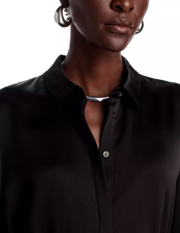 Kobi Halperin Alara Sateen Shirt Dress MSRP $598