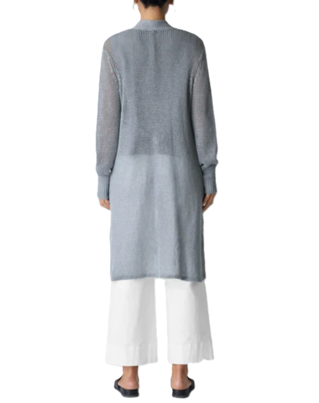 Eileen Fisher Linen Cotton Cord Long Cardigan Sweater MSRP $298