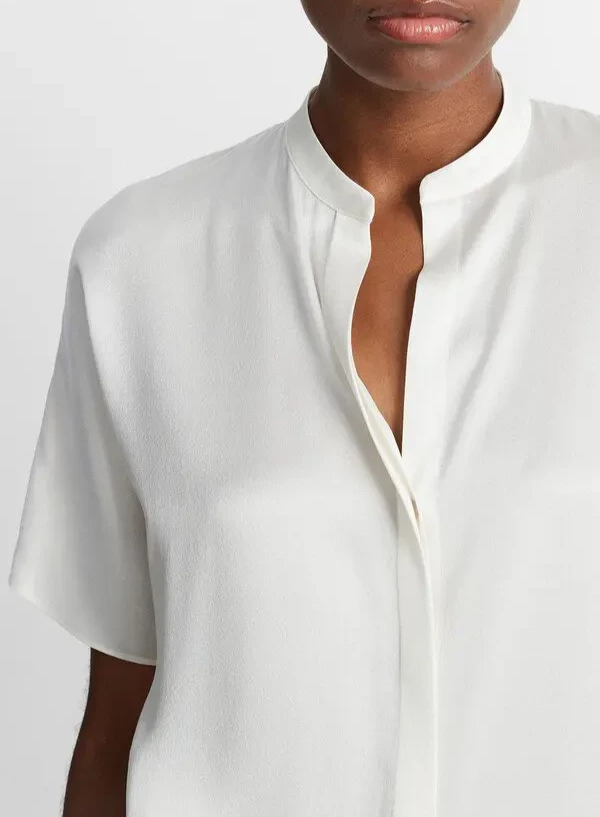 Vince Dolman Sleeve Silk Shirt MSRP $345