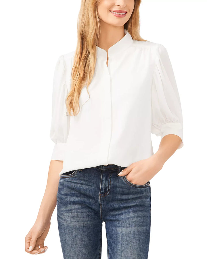 CeCe Collared Button Down Blouse MSRP $69