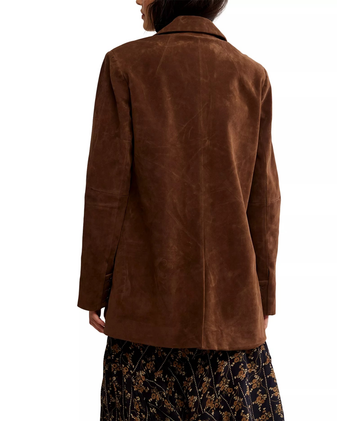 Free People Paper Cut Faux Suede Blazer MSRP $198
