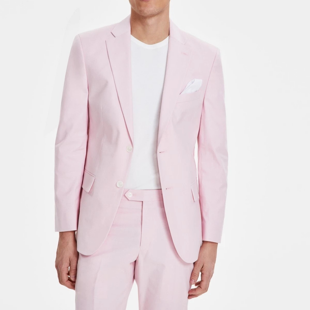 Tommy Hilfiger Men's Modern-Fit Th Flex Stretch Chambray Suit Jacket MSRP $360