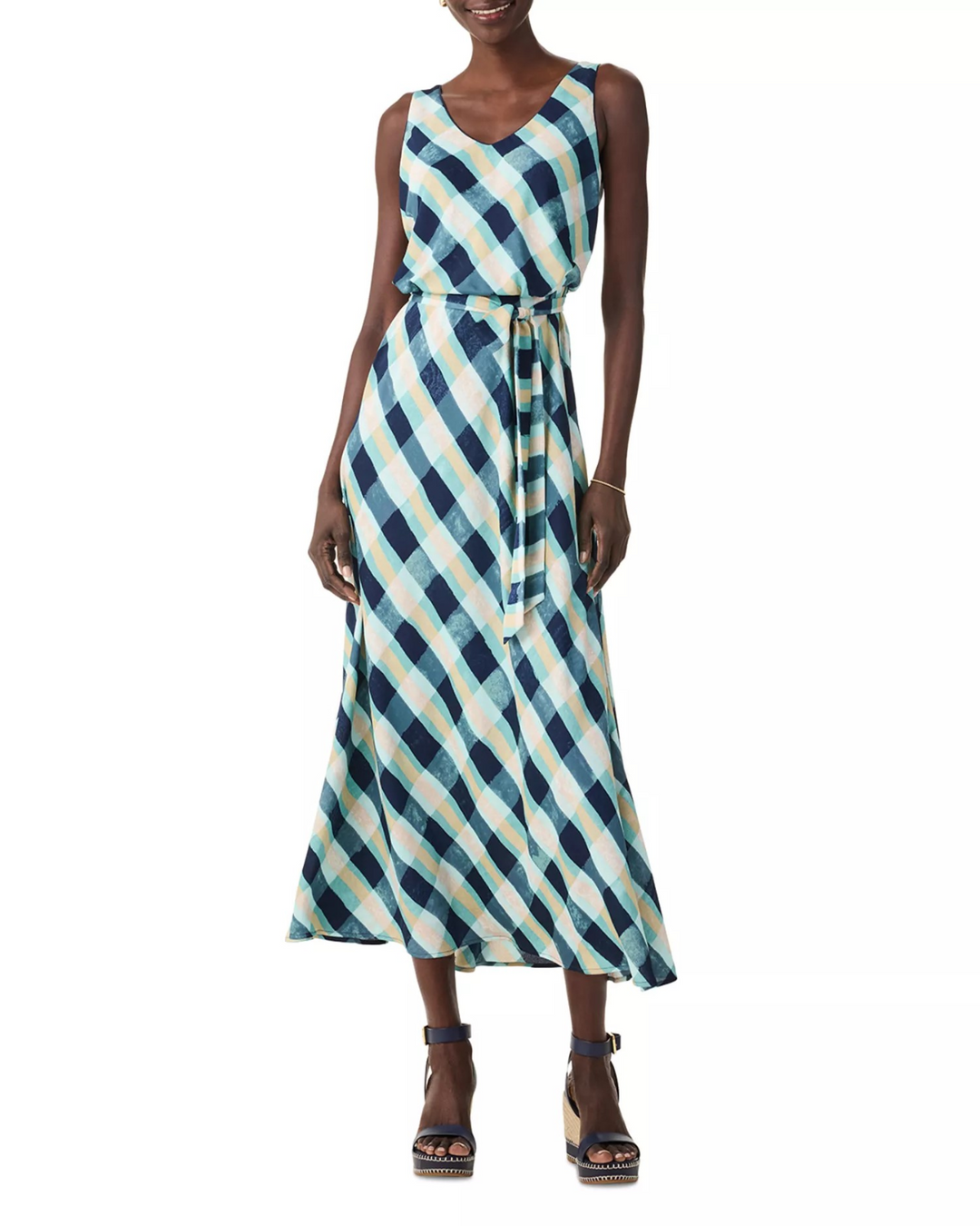 NIC+ZOE Bianca Belted Maxi Dress MSRP $198
