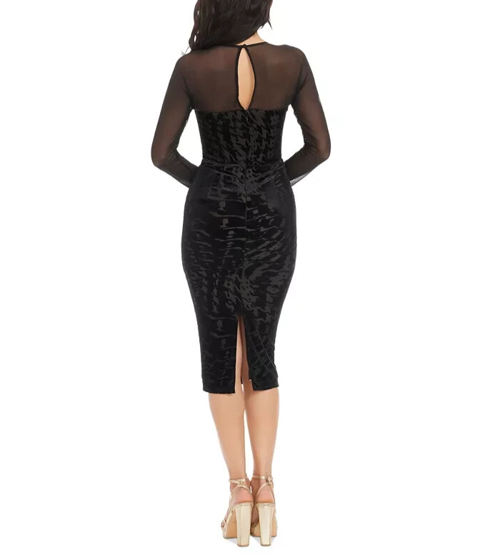 Dress the Population Women's Kimora Velvet Bodycon Dress MSRP $248