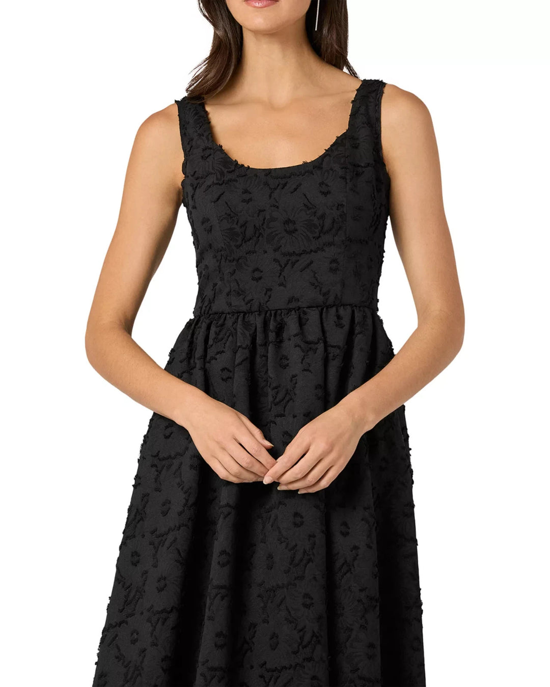 Shoshanna Textured High Low Maxi Dress MSRP $598