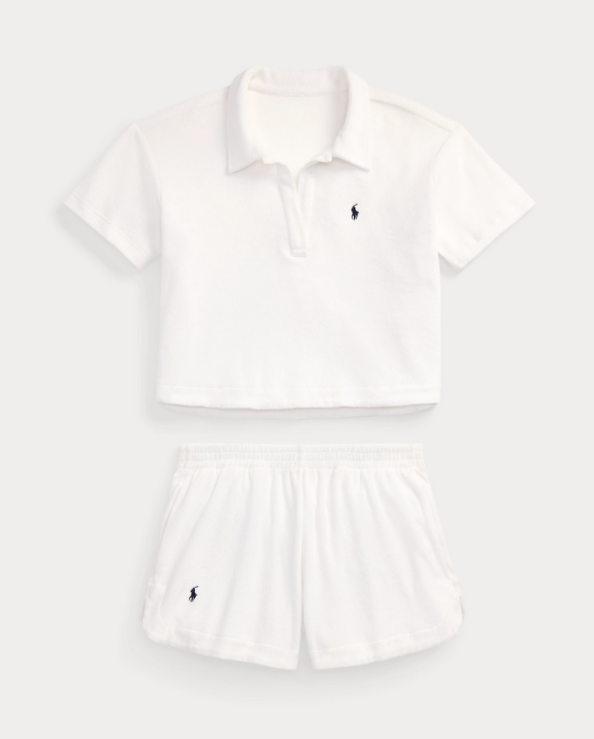 Polo Ralph Lauren  Terry Polo Shirt and Short Cover-Up Set MSRP $150