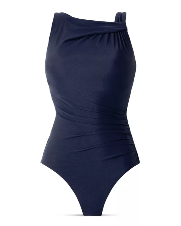Miraclesuit Rock Solid Avra Underwire Asymmetric One Piece Swimsuit MSRP $180