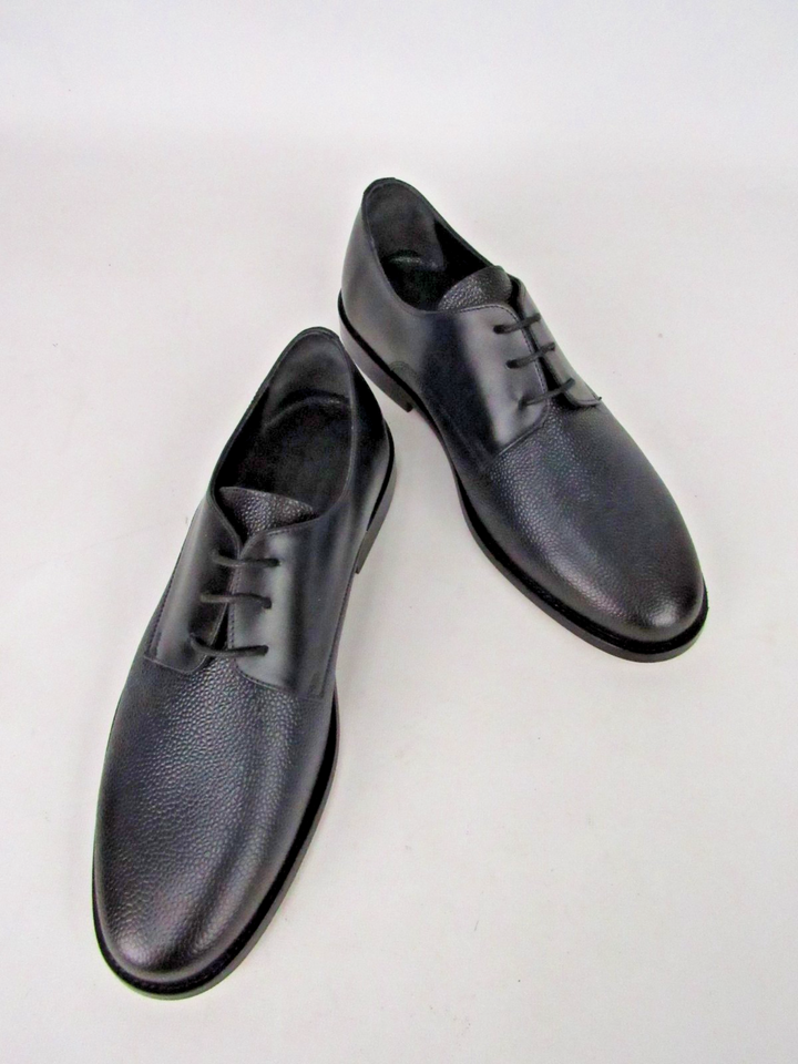 Navy Calf Leather Derby Shoes – Handcrafted Size EU 41