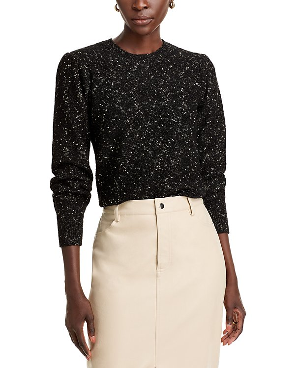 Single Thread Raised Metallic Slub Yarn Sweater MSRP $68