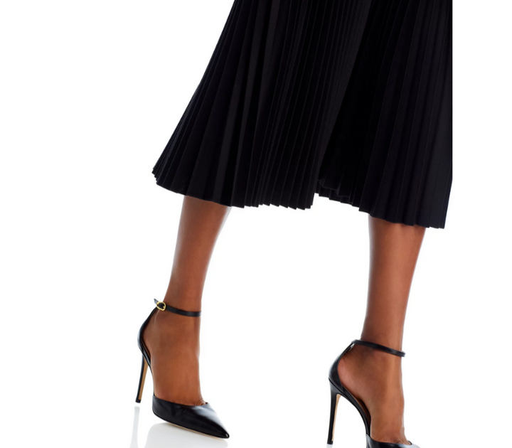Theory Wool Pleated Midi Skirt MSRP $475