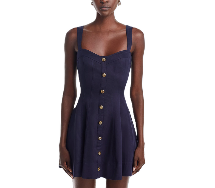 AQUA x Liat Baruch Button Front Mini Dress MSRP $118