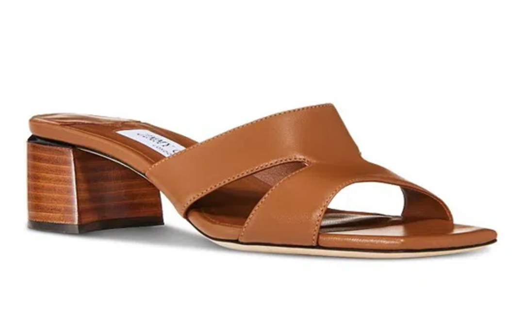 Jimmy Choo Ellison 45 Block Heel Slide Sandals M2 367