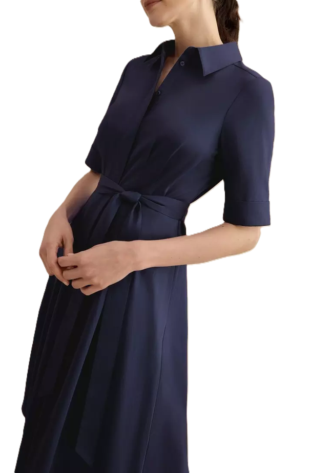 HOBBS LONDON Petites Brigitta Concealed Button Shirt Dress MSRP $335