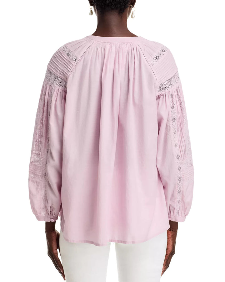 VANESSA BRUNO Nipoa Lace Trim Top MSRP $270