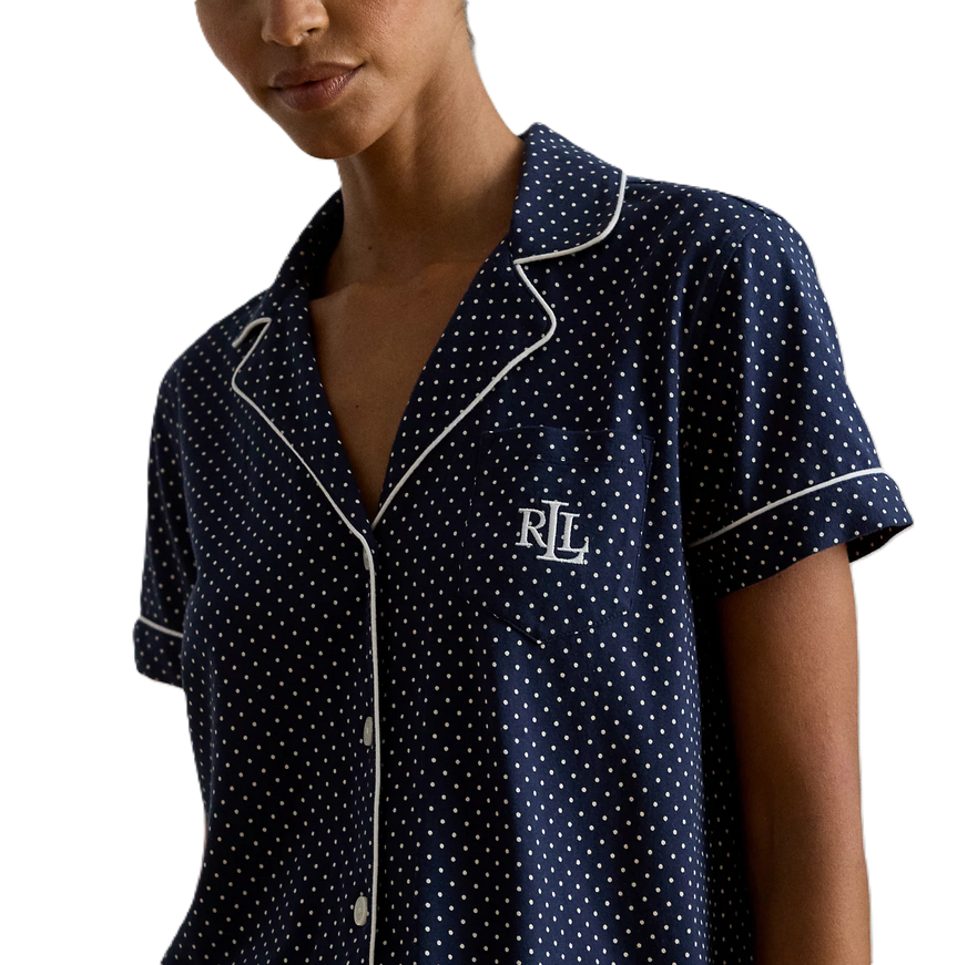 Lauren Ralph lauren Polka-Dot Boxer Sleep Set MSRP $64