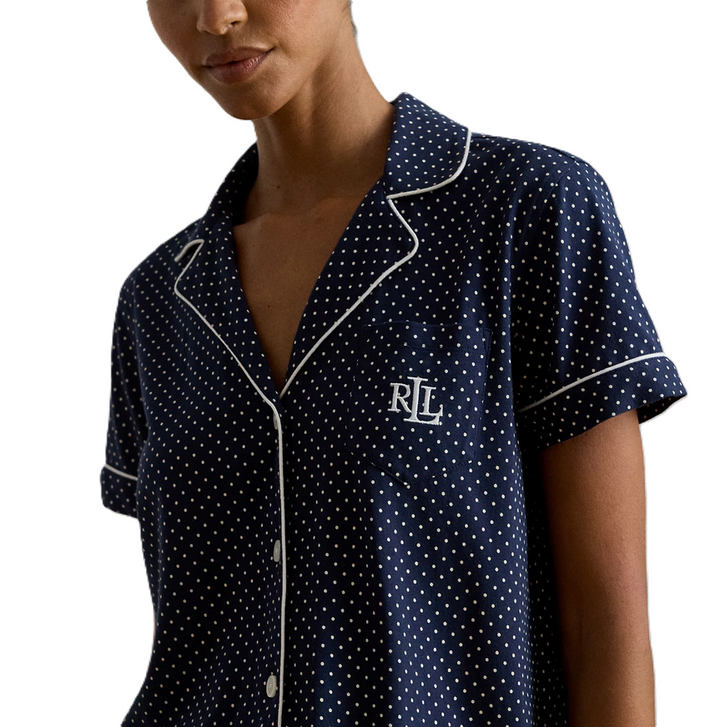 Lauren Ralph lauren Polka-Dot Boxer Sleep Set MSRP $64