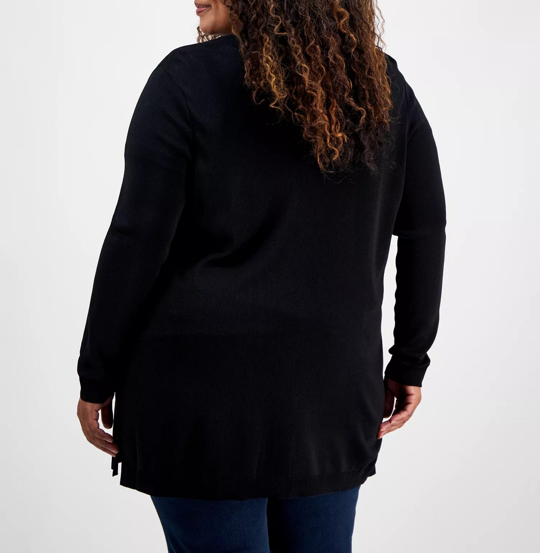 Jones New York Plus Size Open-Front Cardigan Sweater MSRP $99