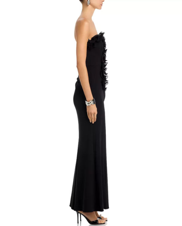 AQUA Strapless Scuba Crepe Dress MSRP $268