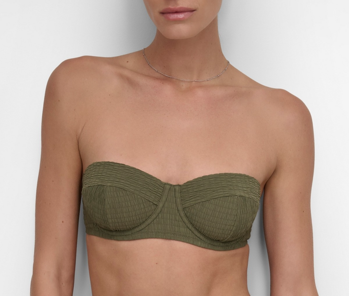 DKNY Women's Textured Molded Balconette Bikini Top MSRP $49.98