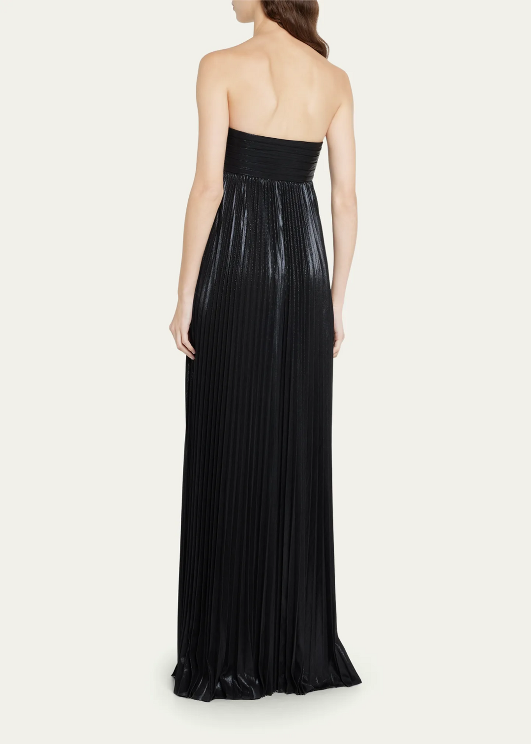 Retrofete Zoa Strapless Lamé Twisted-Bodice Gown MSRP $595