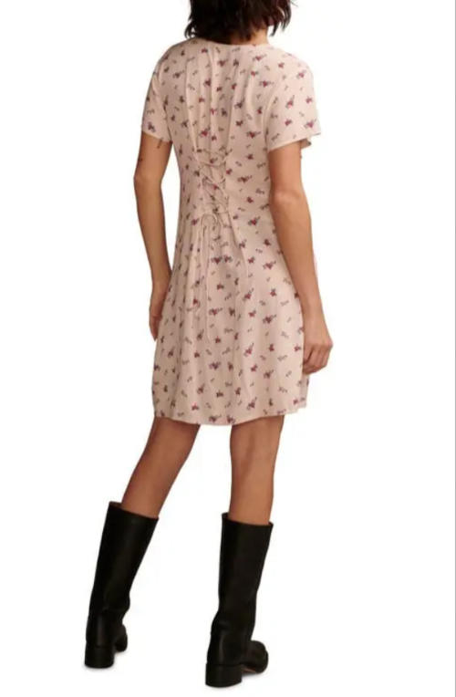 Lucky Brand Short-Sleeve Mini Slip Dress MSRP $89