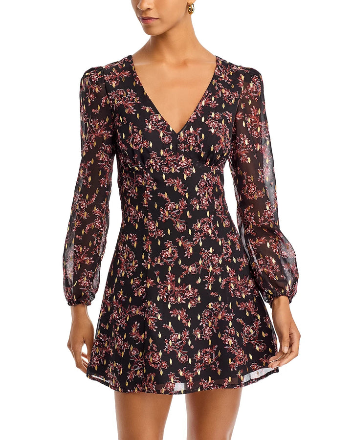 AQUA Printed Foil Dot Mini Dress MSRP $88