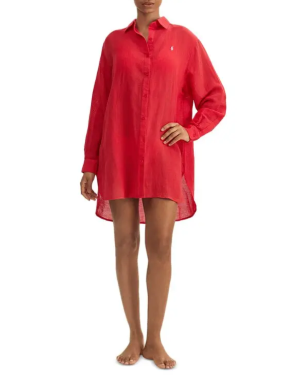 Polo Ralph Lauren Boyfriend Shirt Swim Cover-Up MSRP $150