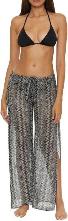 Becca Granite Bay Crochet Split-Leg Cover-Up Pants MSRP $88