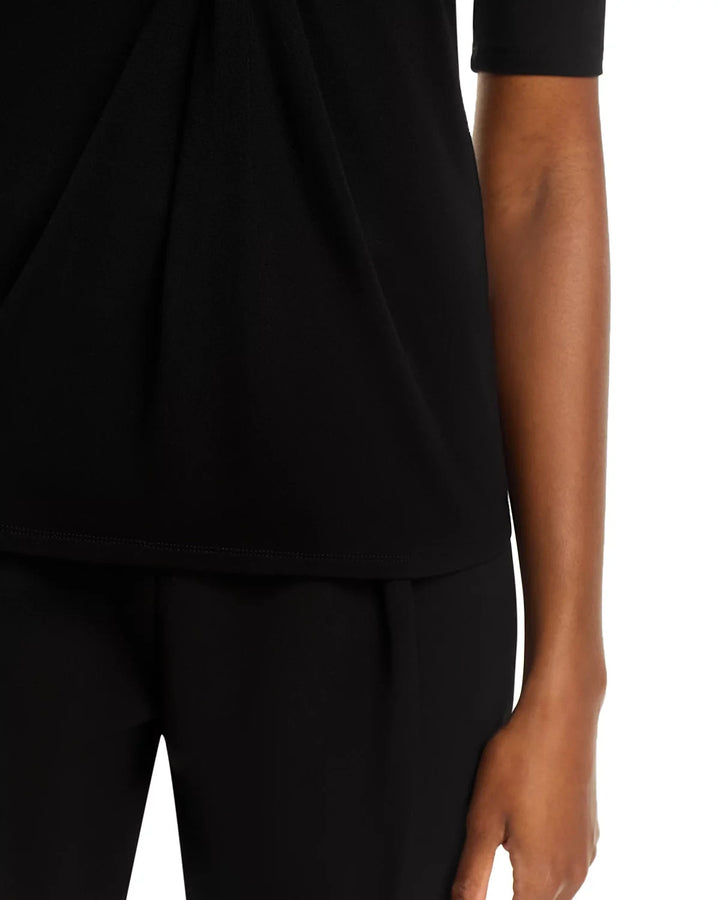 T Tahari Elbow Sleeve Twist Front Top MSRP $58