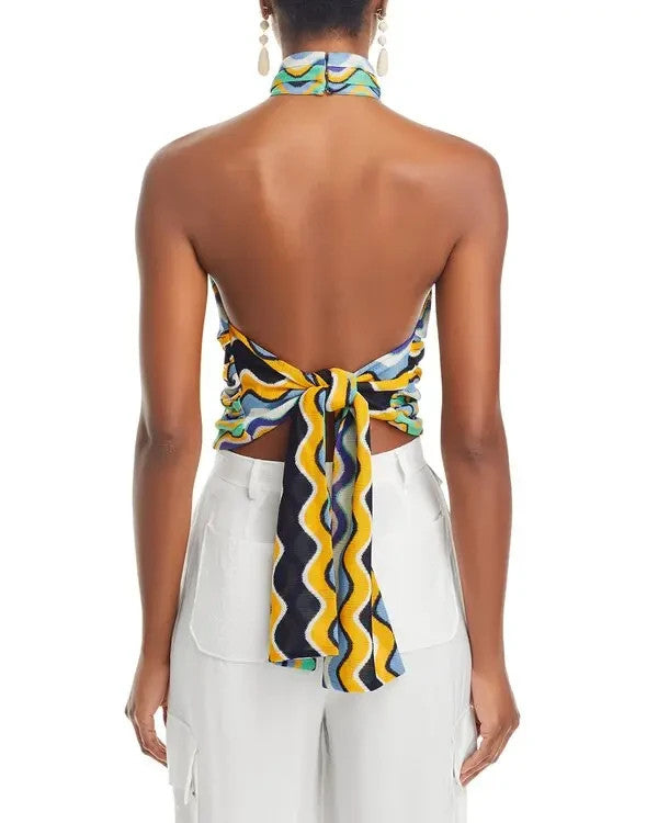 Ramy Brook Mina Tie Back Halter Top MSRP $295