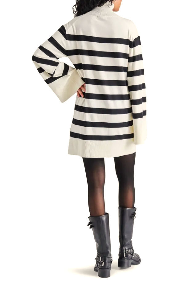Steve Madden Gretta Turtleneck Long Sleeve Sweater Minidress MSRP $49