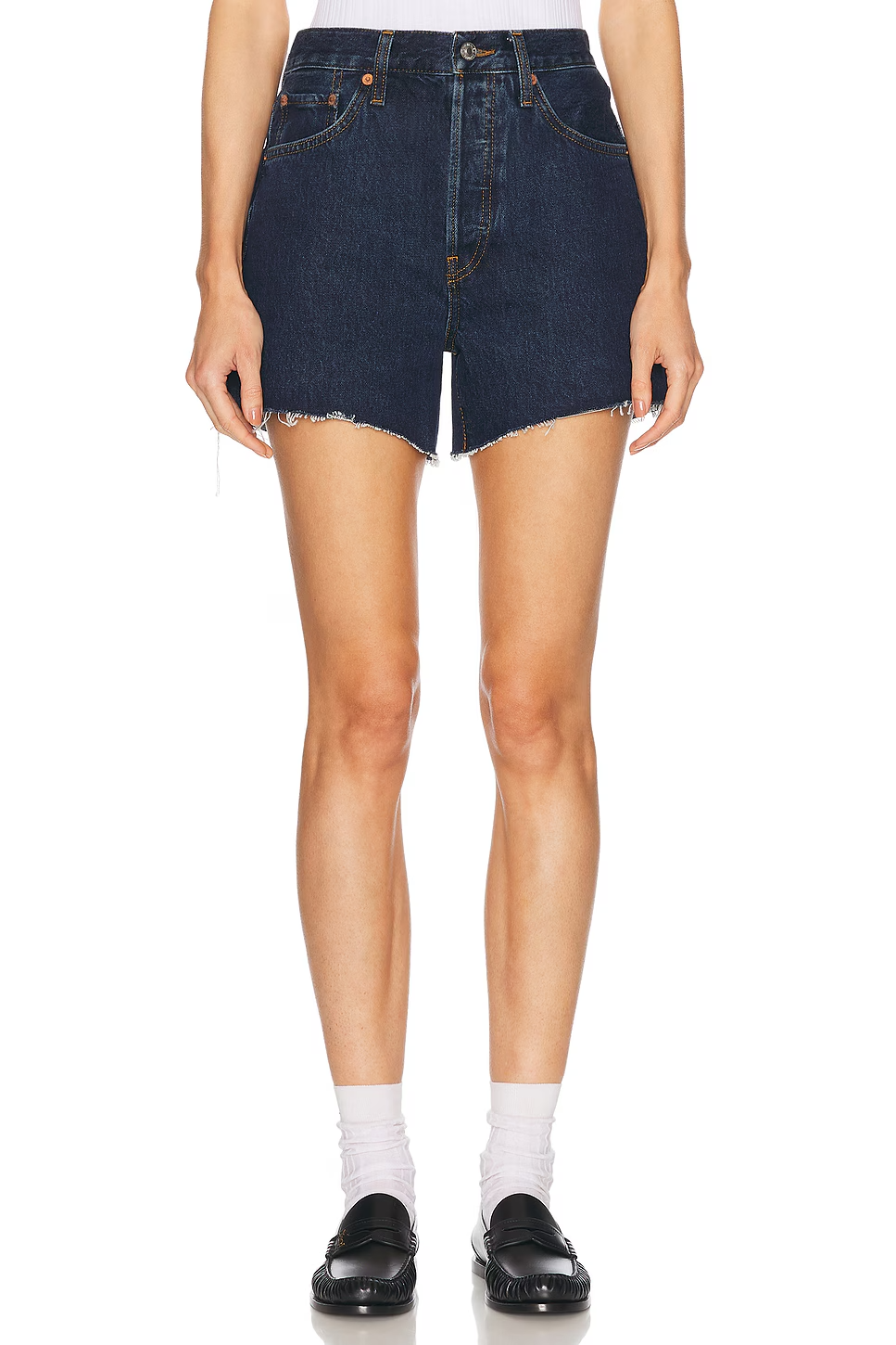 Re/Done 90s Low Slung Denim Shorts MSRP $215