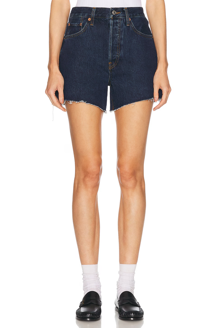 Re/Done 90s Low Slung Denim Shorts MSRP $215