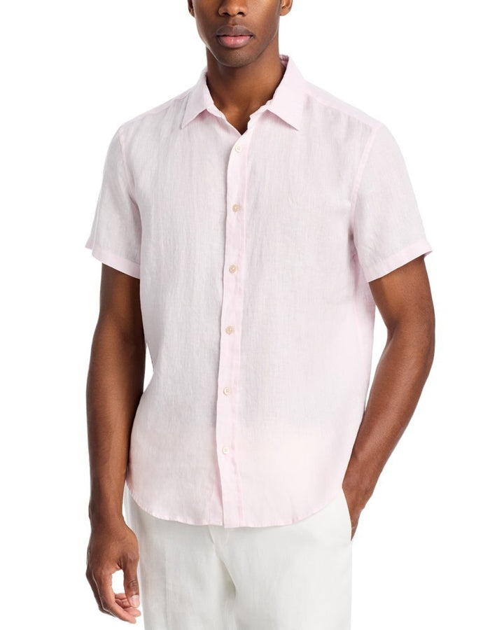 The Men's Store Short Sleeve Linen Shirt MSRP $98