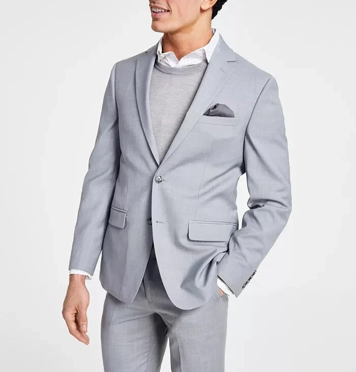 Bar III Men's Skinny-Fit Sharkskin Suit Jacket MSRP $360
