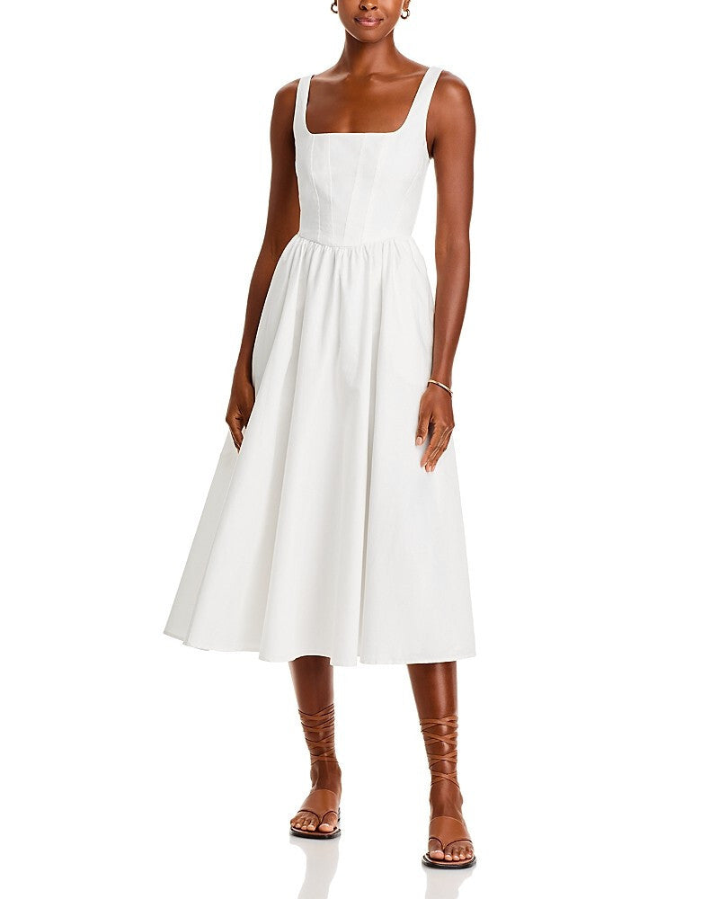 desi bustier midi dress Wayf Desi Floral Corset Midi-Dress