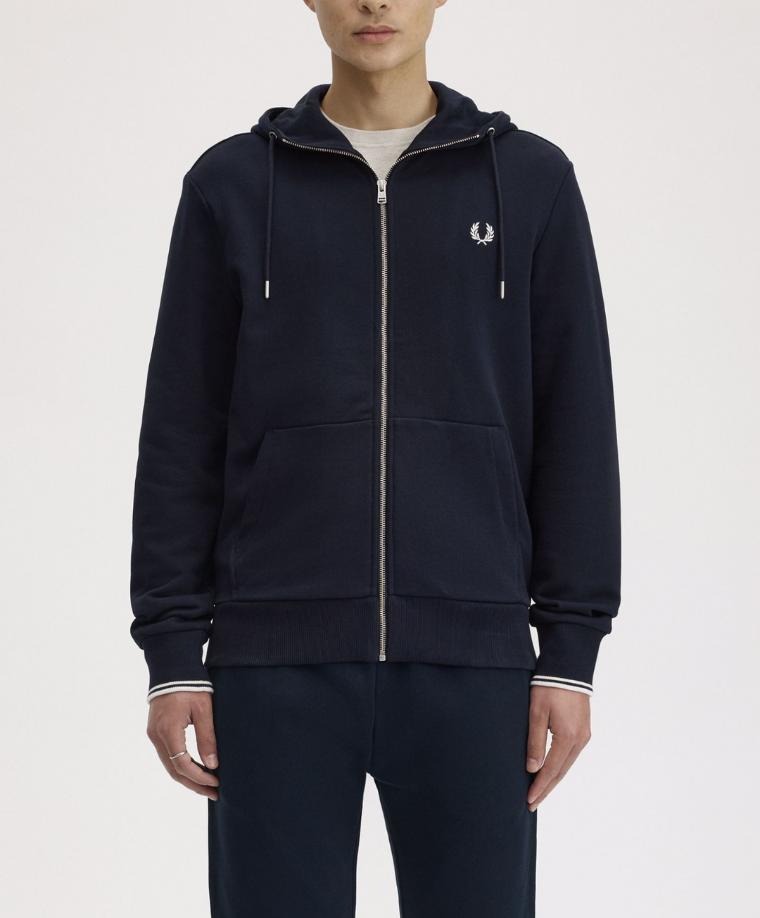 Fred Perry Hooded Zip Through Sweatshirt MSRP $150