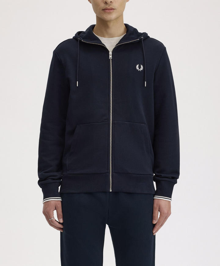 Fred Perry Hooded Zip Through Sweatshirt MSRP $150