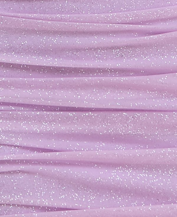 Jump Juniors' Glitter Blouson-Sleeve Ruched Dress MSRP $79